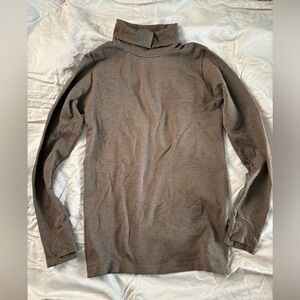 athleta turtleneck longsleeve top in dark grey